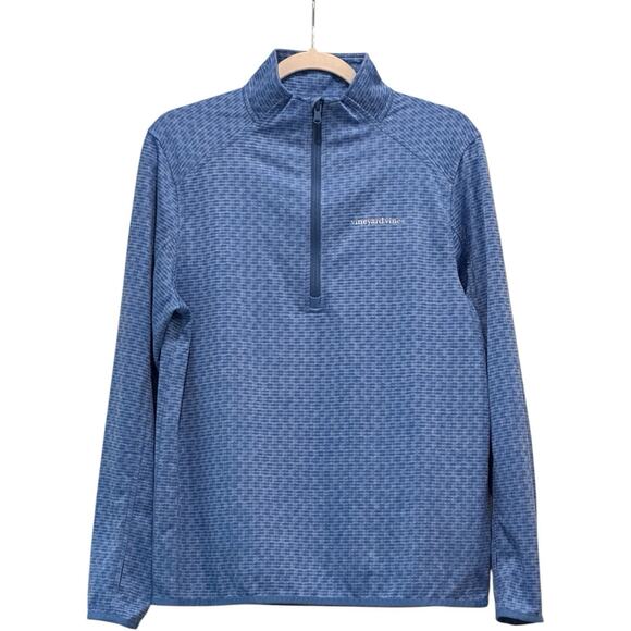 Vineyard Vines Performance 1/4 Zip Pullover Men's Blue Long Sleeve Sz S Golf - Picture 1 of 10